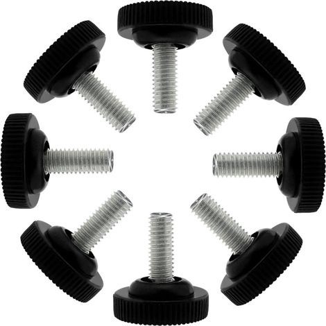 Pied de meuble M8 x 16,5mm x 27,5mm Pied de nivellement réglable Pied à visser Patin Jambe Table Chaise Anti-rayures 8Pcs (1/5)