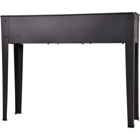 Hochbeet Metall Höhe 80 cm Hochbeet Balkon schmal Blumenkasten mit Füssen outdoor, pulverbeschichtet aus Stahl in anthrazit, L102 cm (1/8)