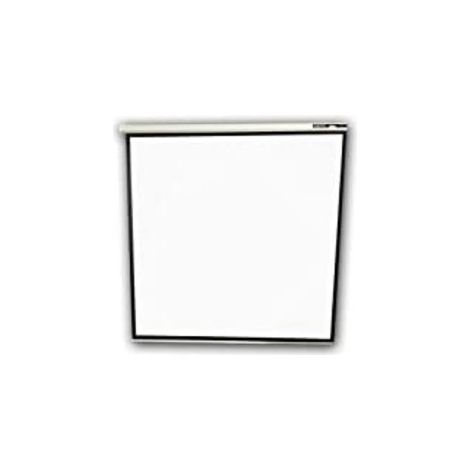 Schermo da parete approx (100) 180x180 per soffitto/parete del proiettore tessuto bianco opaco e supporto nero opaco