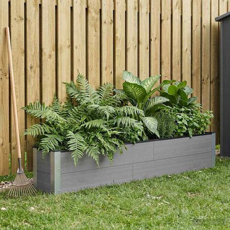 Teenpull – Hochbeet Grau 200 x 30 x 36 cm (1/5)