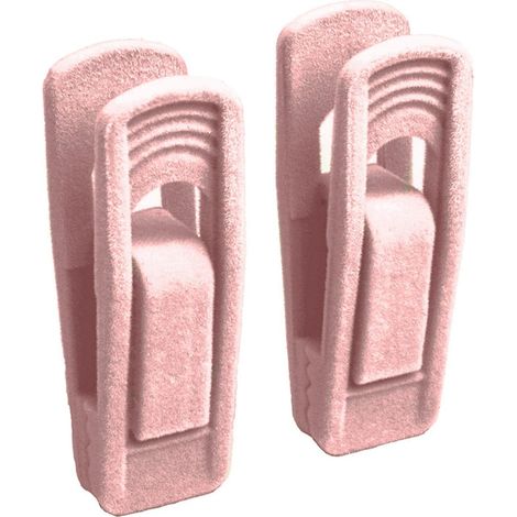 Lot de 20 cintres velours rose avec pinces amovibles – floqués, antidérapants, pour manteaux, pantalons, jupes (1/5)