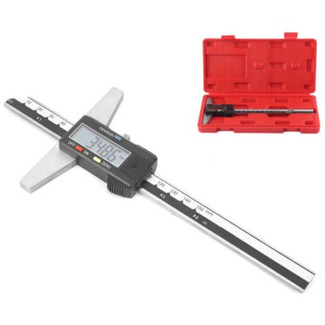 0-150 mm Jauge de profondeur numérique,Pied à coulisse numérique en acier inoxydable de haute précision de 0,01 mm avec système de mesure mm/pouce (1/4)