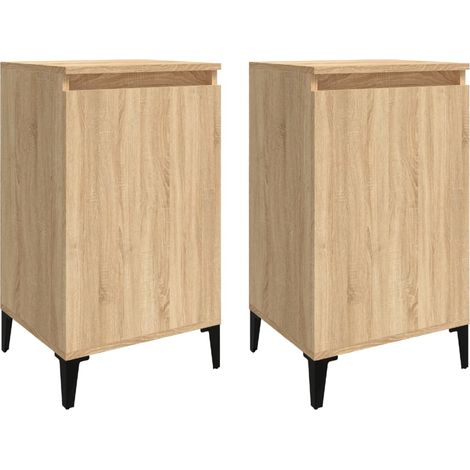 Maison Exclusive - Nachttische 2 Stk. Sonoma-Eiche 40x35x70 cm Ho