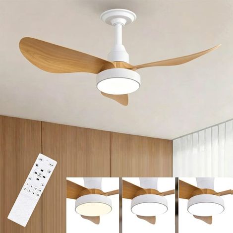 Ventilador de techo integrado de tres aspas, reversible, de intensidad variable, de instalación empotrada, incluye mando a distancia, 82 x 29 cm. (1/5)