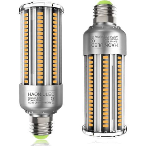 Ampoule LED E27 35 W, blanc chaud 3000 K, haute luminosité 4000 lm, équivalent ampoule halogène E27 300 W, lot de 2 (1/5)