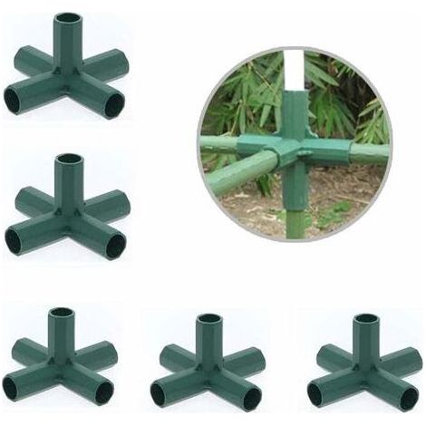 5Pcs Connecteur De Cadre De Serre Chaude Connecteur De Cadre De Serre Chaude De Soutien Stable Connecteur De Construction De Cadre Accessoires De Connexion en Plastique De Serre,16mm (1/5)