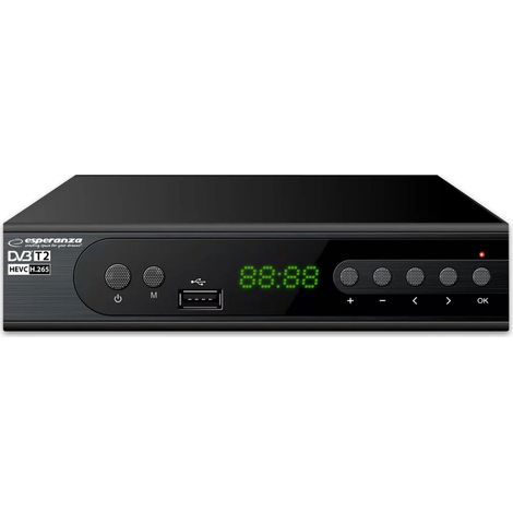 Esperanza Dvb-T2 H.265/Hevc Receptor Tv Digital Terrestre Ev106P