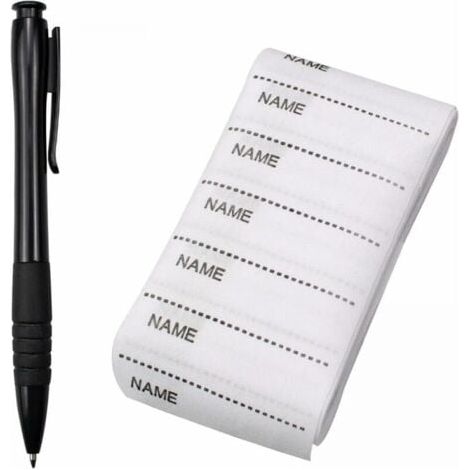 200 Stück Bügeletiketten für Kleidung, Stoffetiketten, Schul-Namensetiketten, personalisierte Etiketten zum Aufbügeln, für Kita und Schule (1/5)