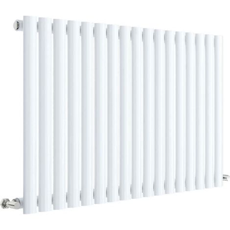 Hudson Reed Revive Single Designer Horizontal Radiator 600mm H x 992mm W - High Gloss White (1/5)