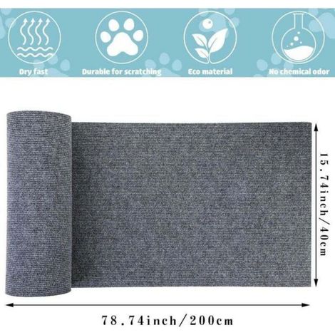 Tapis À Gratter Autocollant - 40x200 Cm - Pour Chats - Protection Meubles - 1 Pièce (1/4)