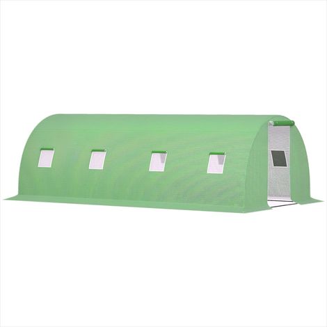 Serre de jardin Tunnel de culture 18 m² avec porte zippée (1/5)