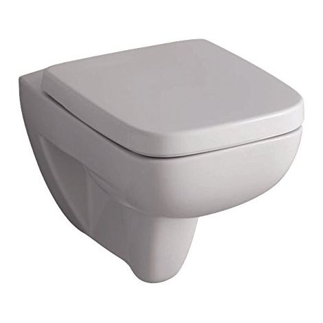 Keramag Cuvette WC Renova Plan - 43x36 cm - Duroplast - Antibactérien - Mécanisme Frein de Chute (1/4)