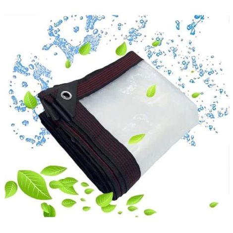 BUNTHAUS 2x2m Bâche Transparente avec Oeillets bache Transparentes Exterieur Plastique Serre avec Impermeable terrasse bâches de Protection étanche pour extérieur Meubles de Jardin Tente (1/5)