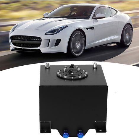 Réservoir d'essence universel en aluminium de 5 gallons, noir, accessoire pratique pour voiture (1/5)