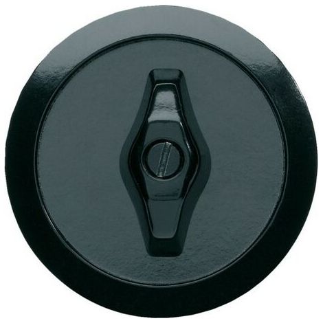 hager 1930 - enjoliveur et manette rotative - noir - hager wmv780n