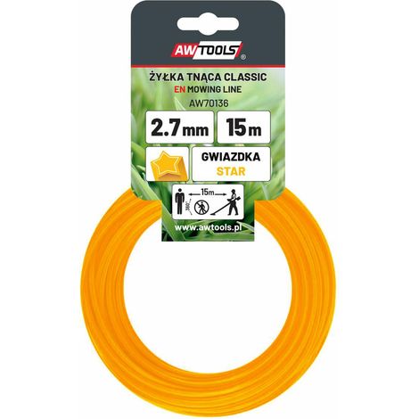 Filo da taglio classico Awtools 2,4x15 m/stella