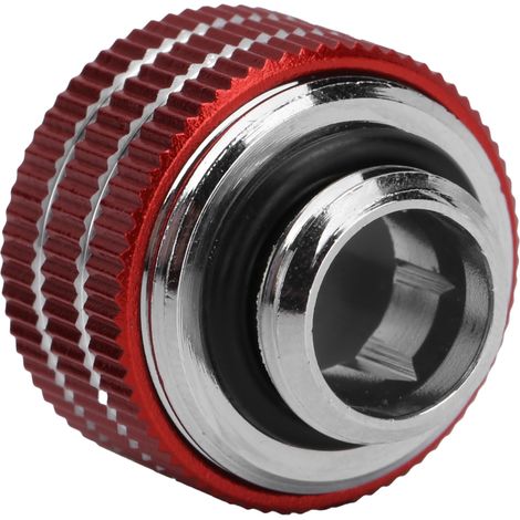 Adaptateur de refroidissement liquide pour PC, tube rigide, raccord de tuyau rigide, accessoires informatiques HYGKNT14MM (rouge) (1/5)