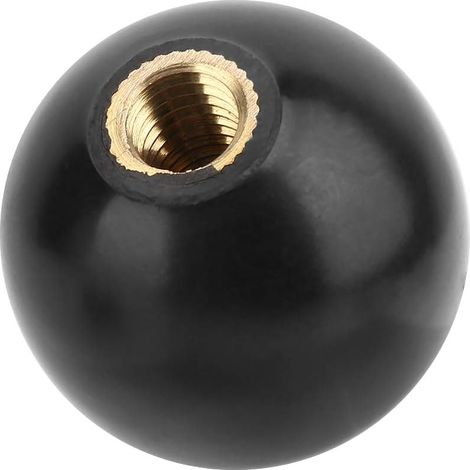 Lot de 5 boutons boule filetée M10x35 en bakélite noire pour opération de machine