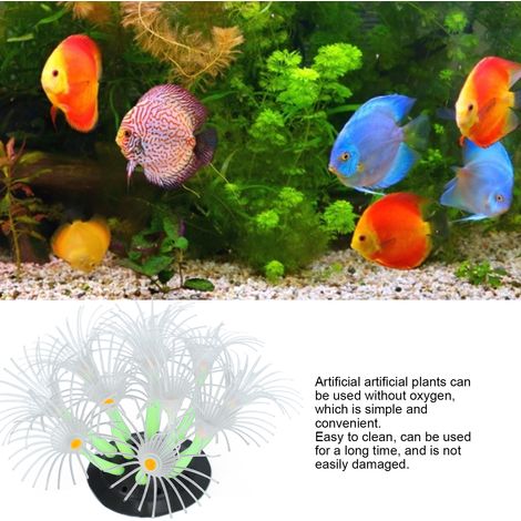 Décoration d'Aquarium en Silicone Corail Artificiel - Nouveau Sunflower Jaune - AUTRES (1/5)