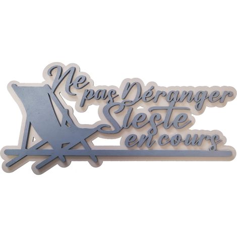 Plaque décorative en relief - Ne pas déranger, sieste en cours (1/2)