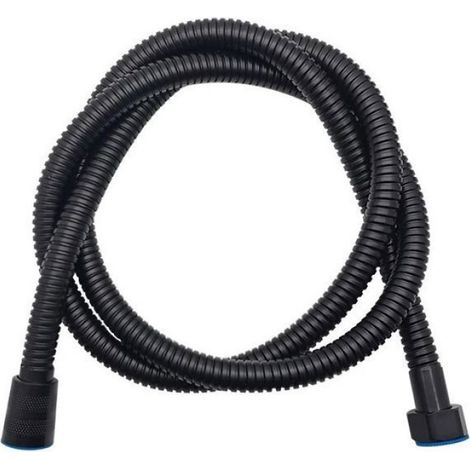 Tuyau de douche en acier inoxydable noir, tuyau de pommeau de douche, tuyau de pommeau de douche renforcé, tuyau d'arrosage, tuyau (1/5)