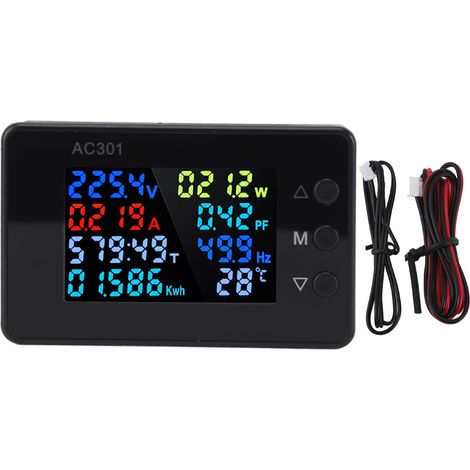 Misuratore di corrente CA, voltmetro con display digitale, monitor di consumo energetico ad alta precisione 50-300 V 0-20 A KWS-AC301L. (1/5)