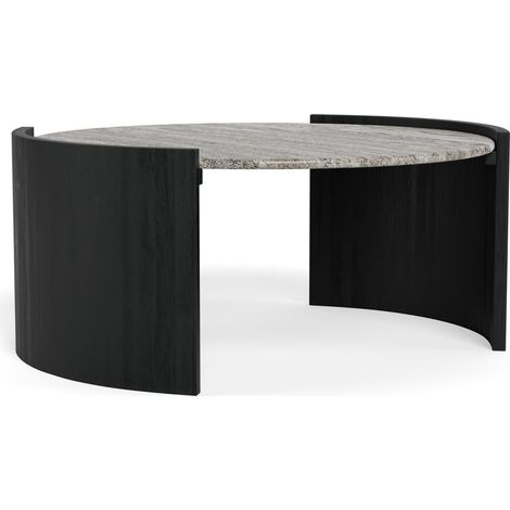Mesa de centro Norsica 1072 , 42x0x0cm, Diámetro: 95, Mármol, Redonda