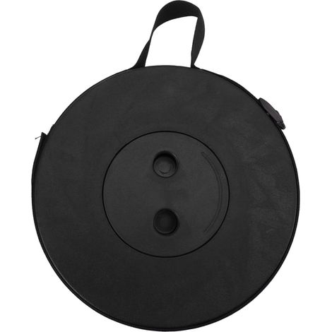 Tabouret télescopique, robuste et durable, en plastique ABS/PP, avec une capacité de charge élevée, portable et stable, pliable, adapté à la pêche, au camping et aux voyages, noir et gris. (1/5)