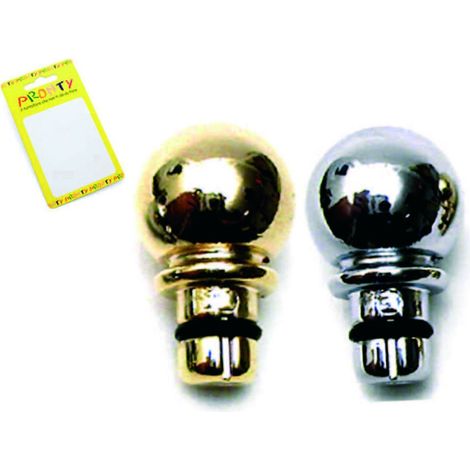Terminale a sfera per tubo - Specifiche: cromo conf. bl.2 pz. - 12 bl