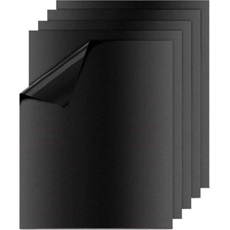 Tapis de Barbecue - USTENSILE BARBECUE PLANCHA - Set de 5 Papier Cuisson Mats - Anti-adhérent et Réutilisable (1/4)