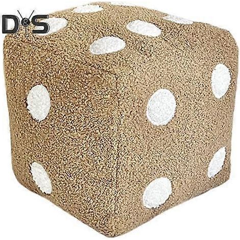 Coussin en forme de dés, coussin en peluche en forme de cube, coussin rembourré pour canapé, coussin de soutien lombaire, coussin décoratif pour bureau, voiture, chambre, coussin décoratif (1/4)