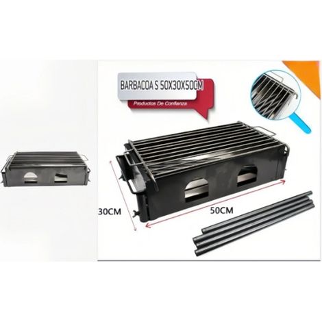 Compact Portable Barbacoa Grill 503050cm Charcoal BBQ for Picnics, Camping & Backyard Use