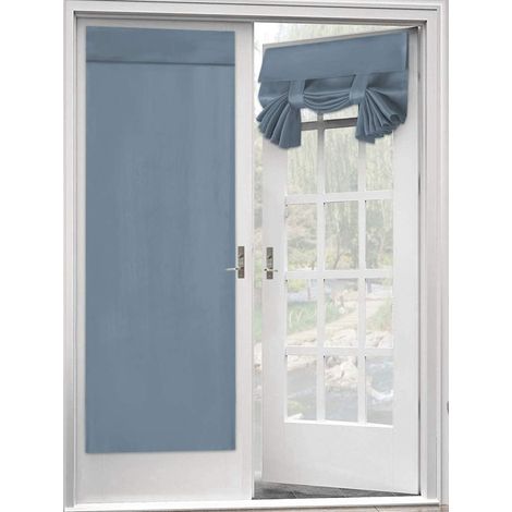 Blackout Curtain for French Doors - Thermal Insulated Blackout Glass Door Curtain Panel Tricia Curtain for Door Window Curtains, 1 Panel, 26 x 68 Inches, Burgundy