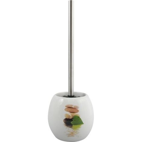 Brosse wc avec support Céramique JAVA LINGGA Décor Blanc MSV (1/3)