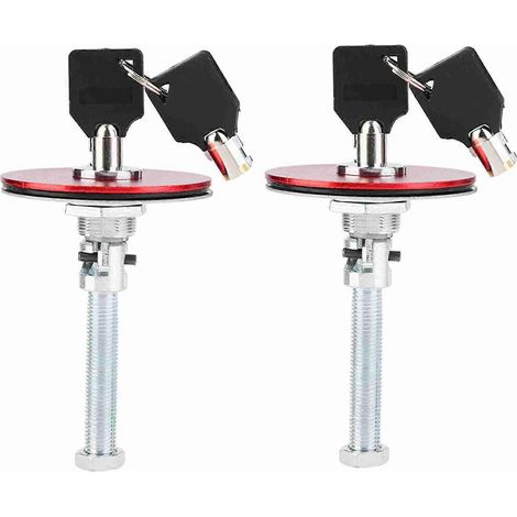 Capot moteur universel pour voiture - Kit de verrouillage de capot avec goupille de sécurité et clé (Rouge)