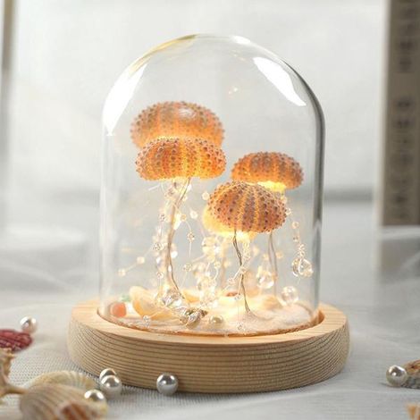 Lampe méduse décorative en verre pour anniversaire de femme (1/5)