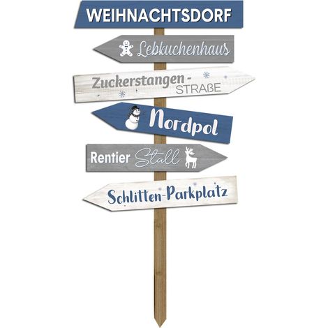 Garten Stecker Weihnachten - ca. 75 x 37 cm - Weihnachts Deko Stab zum stellen
