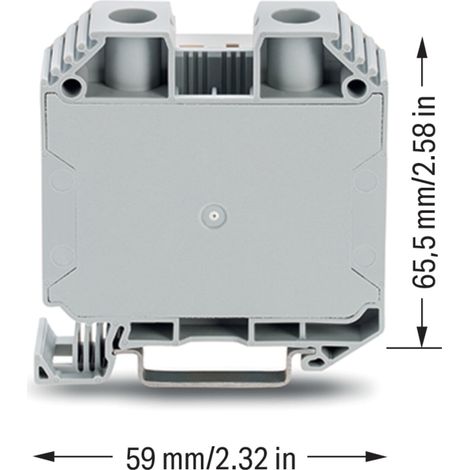 WAGO 2-Leiter-Durchgangsklemme 883-3501 35mm² grau Schraubanschluss