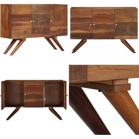 Buffet Bois recyclé massif 110x30x75 cm Marron - Buffet - Meuble De Rangement - Mobilier Vintage - Bois Massif - Bois Recyclé - Home & Living