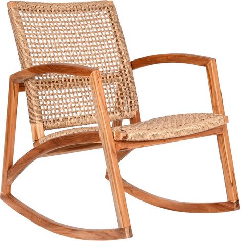 Mecedora Teca Ratan 62X84X85 Natural