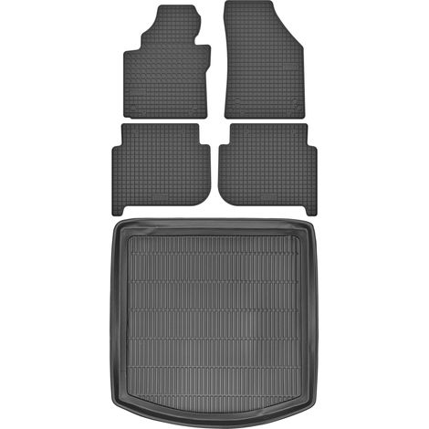 Set di tappetini in gomma per auto e tappetino per bagagliaio per Volkswagen Touran I Minivan dal 2003 al 2010. (1/5)