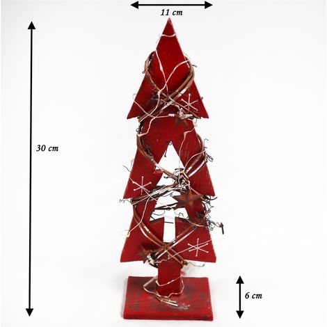 Red Tree With 20 LEDs 11X6X30CM (1/5)