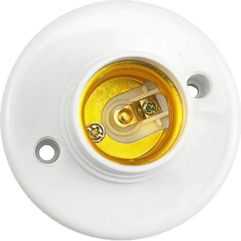 10 pièces de douilles à vis E27 en céramique, douilles pour plafond, usage domestique et professionnel, compatibles avec les ampoules LED, étanches, à filetage, en bakélite deng (1/2)