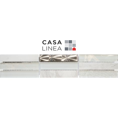 LISTEL CHARLESTON ICE HORIZONTAL 1 PIÈCE 7,5 X 30 CM CASA LINEA