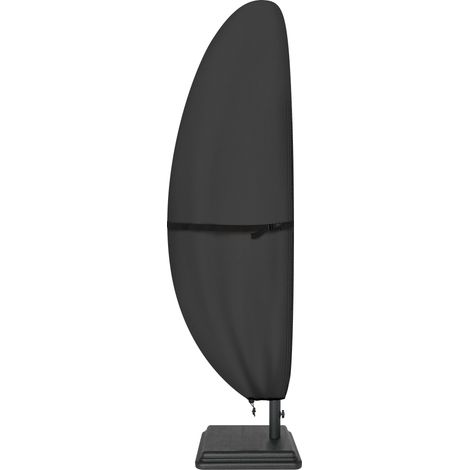 Housse de parasol de terrasse – Housse de parasol d'extérieur imperméable 600D de style banane – Convient au parasol déporté de 3,7 à 4,3 m, noir (1/5)