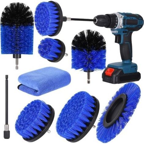 Brosse Perceuse 8PCS Brosse pour Perceuse Brosse de Nettoyage Brosse de Jante Voiture Brosse Nettoyage Perceuse Électrique Nettoyage de Roue pour Jantes, Carrelage, Baignoire, Briques, Sol (1/5)