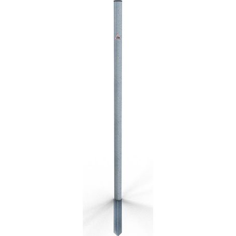Schake Absperrpfosten aus Stahlrohr verzinkt Ø42x2,5mm mit Kunststoffkappe 900mm Überflur zum Einschlagen ohne Ösen