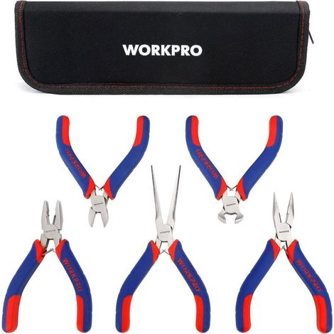 WORKPRO Mini-Zangen-Set Schmuckzangen 5-teilig mit Organizer-Tasche (1/5)