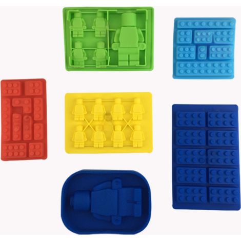 Lot de 6 Moule à chocolat, Silicone alimentaire, Antiadhésif, Pour bonbons résine savon, Cuisine pâtisserie (1/5)