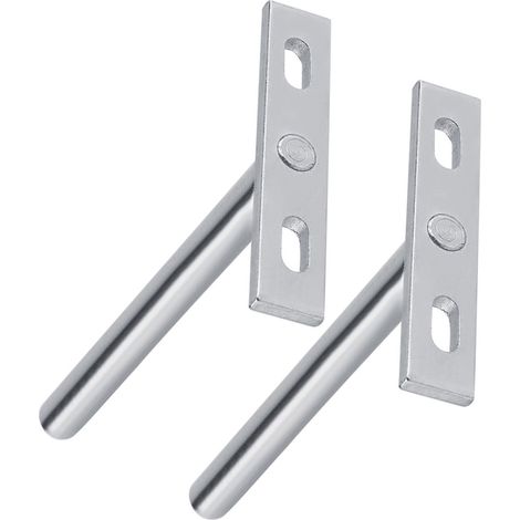Robuste und langlebige Wandregalhalterung für Haushaltsregale (5 Zoll), Stahl, Silber, 2er-Pack (Reprise-Titel) (1/5)